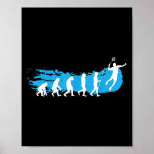 Póster Evolución Bádminton _ Volante _ Jugador de Bádmint