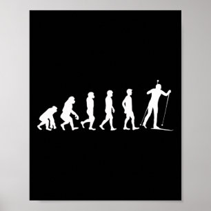 Póster Evolución Biatlón Idea De Deportes De Invierno Par