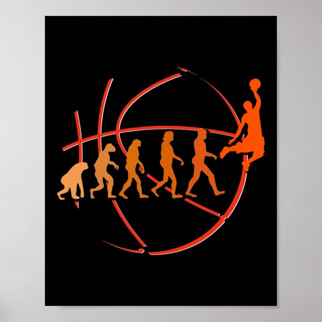 Póster Evolución Bysketbyll Player Byll Game Hoops (Frente)