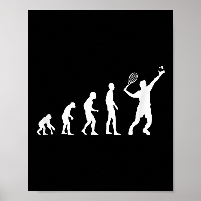Póster Evolución de bádminton Lanzadera Divertida  (Frente)