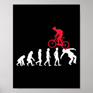 Póster Evolución de Bicicleta de Montaña Mtb Crash Biker