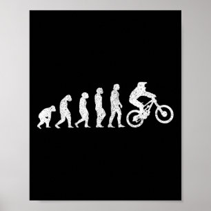 Póster Evolución de Bicicleta de Montaña - Regalo de Cicl