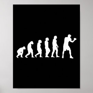 Póster Evolución de Boxeo Kickboxing Boxeo Lucha Boxeador