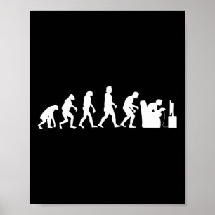 Póster Evolución de juegos Divertido juego de video retro