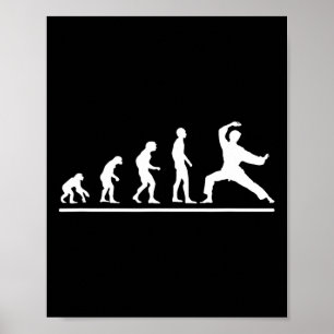 Póster Evolución de Karate Karate Chop Hombres Divertidos