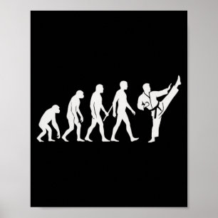 Póster Evolución de Karate MMA Kickboxing Muay Thai Artes