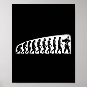 Póster Evolución de Karate Mma Kickboxing Muay Thai Jiu J