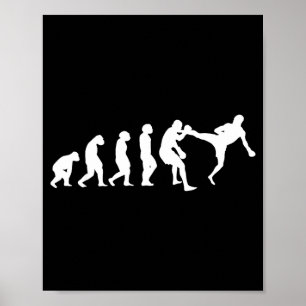Póster Evolución de Karate Taekwondo Ju-Jutsu Kung-Fu Kar
