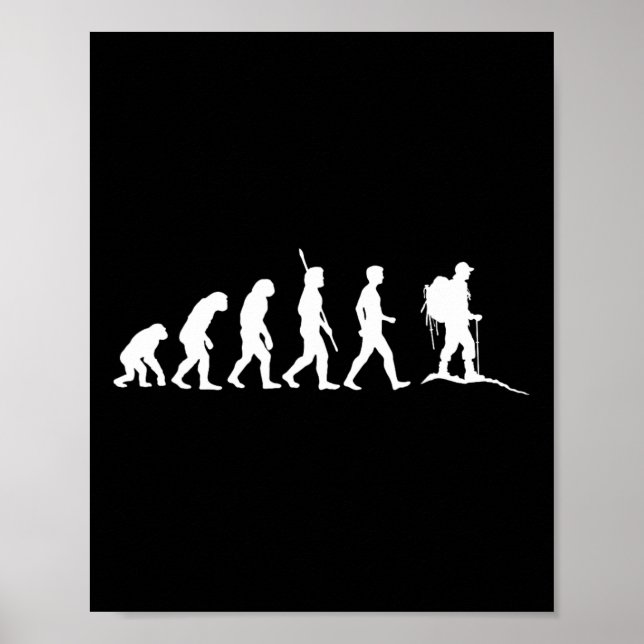 Póster Evolución de la caminata Senderista Errante Camina (Frente)