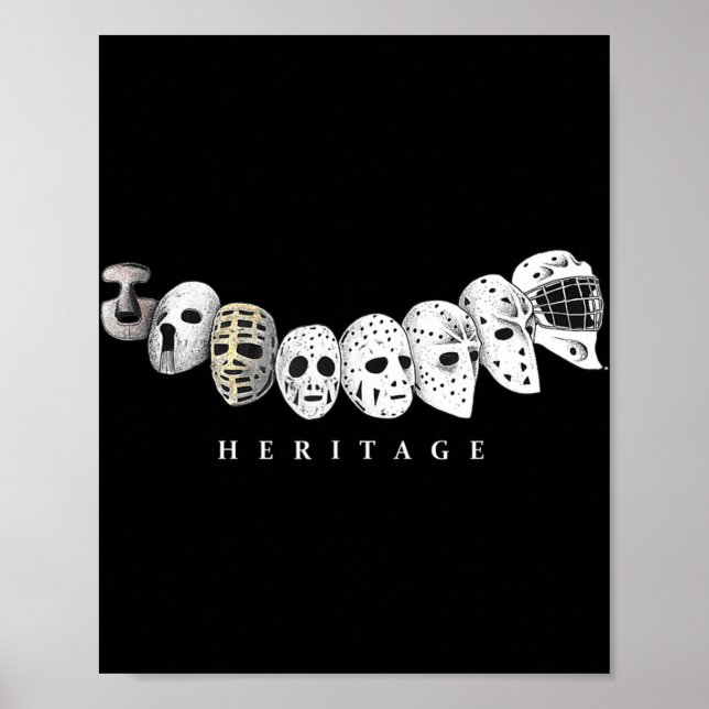 Póster Evolución de la cancha de hockey sobre hielo vinta (Frente)