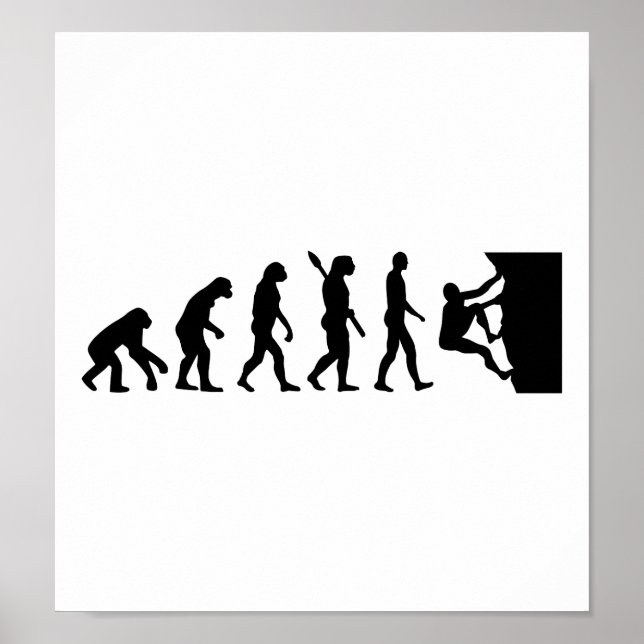 Póster Evolución de la escalada (Frente)