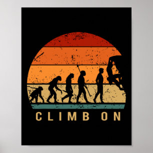 Póster Evolución de la escalada - Escalada en bloques Mon