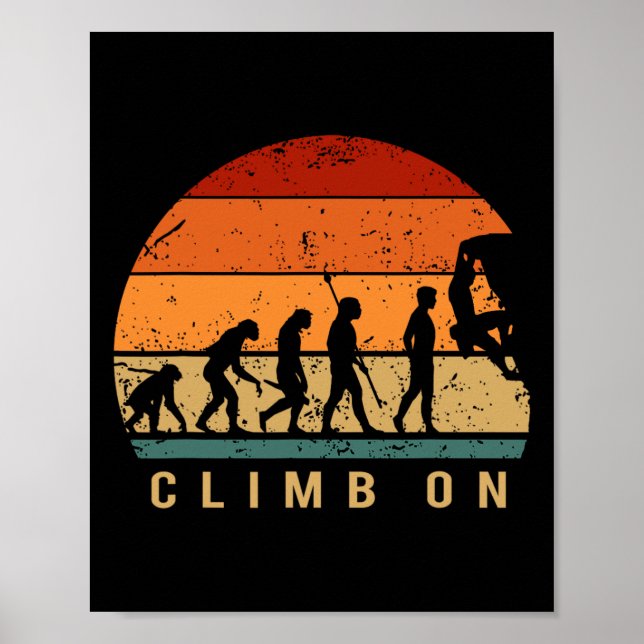 Póster Evolución de la escalada - Escalada en bloques Mon (Frente)