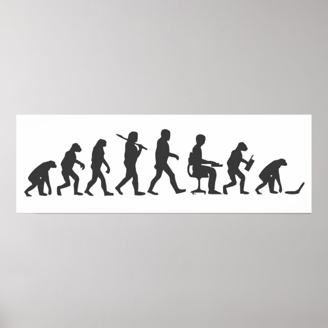 Póster Evolución de la laptop humana (Frente)