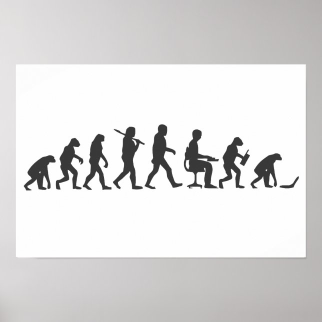 Póster Evolución de la laptop humana (Frente)