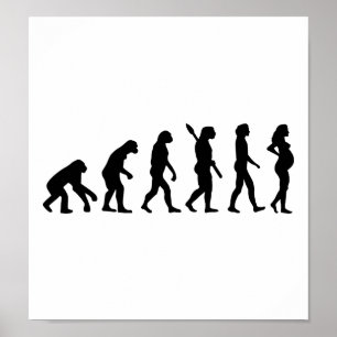 Póster Evolución de la mujer embarazada