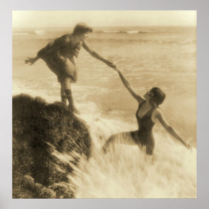 Póster Evolución de los trajes de baño de las mujeres