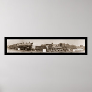 Póster Evolución de los trenes Foto 1913