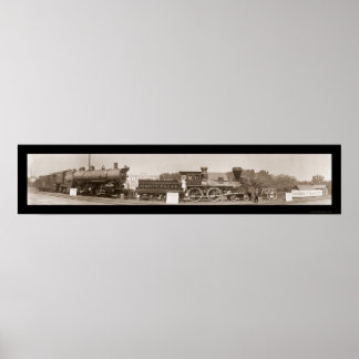 Póster Evolución de los trenes Foto 1913