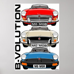 Póster Evolución de MG MGB