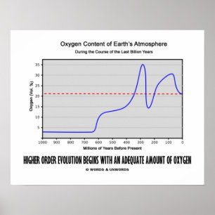 Póster Evolución de orden superior comienza a tener oxíge