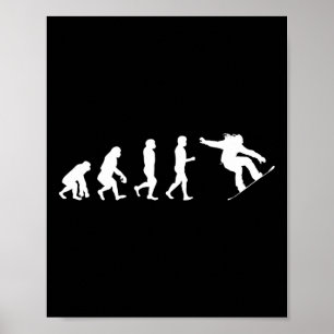Póster Evolución de Snowboard - Amantes del Skyboard Snow