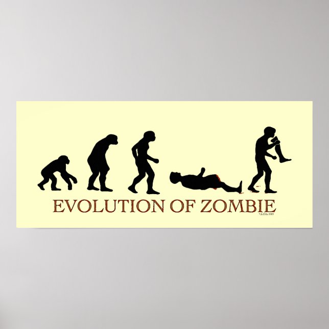 Póster Evolución de Zombie (Frente)