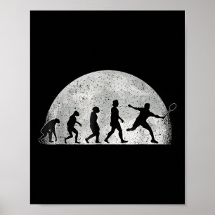 Póster Evolución del bádminton - Jugador de bádminton de