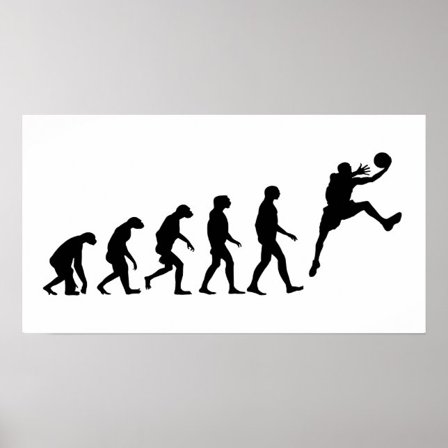 Póster Evolución del baloncesto (Frente)
