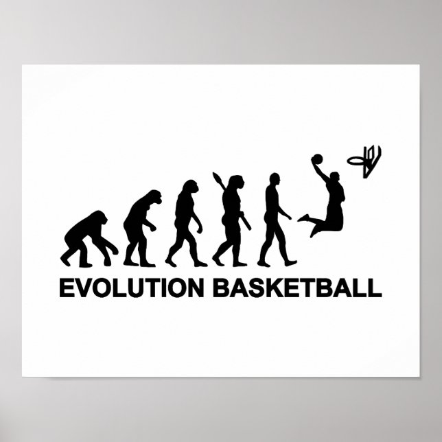 Póster Evolución del baloncesto (Frente)