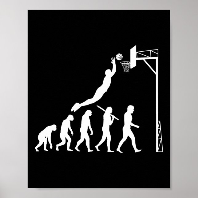 Póster Evolución del baloncesto (Frente)