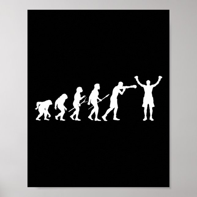 Póster Evolución del boxeo - Boxeador amante del boxeo Ki (Frente)