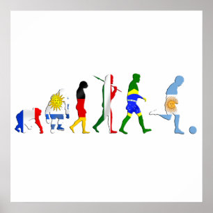 Póster Evolución del futbol argentino de la Argentina del