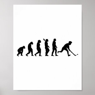 Póster Evolución del Hockey sobre Césped Jugador de Hocke