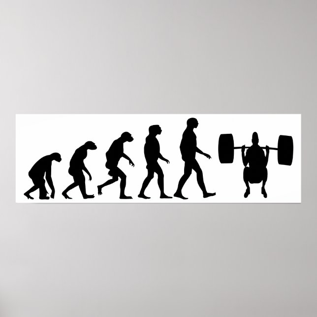 Póster Evolución del levantamiento de pesas (Frente)