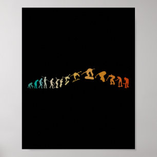 Póster Evolución del monopatín - Monopatín en evolución