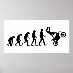 Póster Evolución del motocrós
