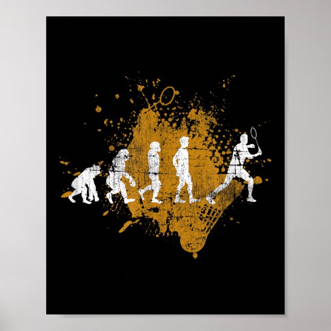 Póster Evolución del reproductor de Badminton Shuttle (Frente)