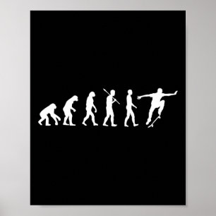 Póster Evolución Del Skateboarder - Regalo De Skateboardi