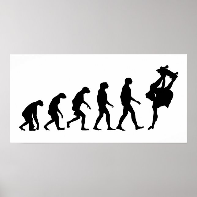 Póster Evolución del Skateboarding (Frente)