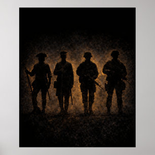 Póster Evolución del soldado americano 