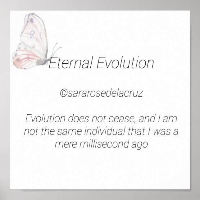 Póster Evolución Eterna / Poema Original / ©SRD (Frente)