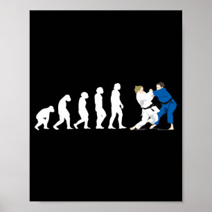 Póster Evolución Judo Judoka Taekwondo Karate Aikido