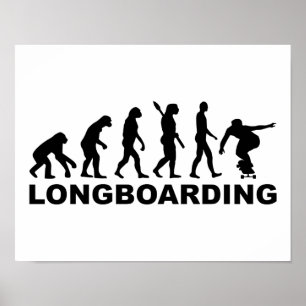 Póster Evolución Longboarding