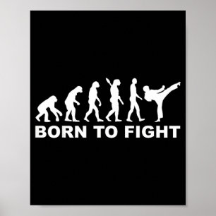 Póster Evolución nacida para luchar Karate