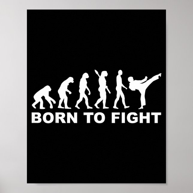 Póster Evolución nacida para luchar Karate (Frente)
