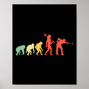 Póster Evolución Pool de rack Billiard Player Billiards C