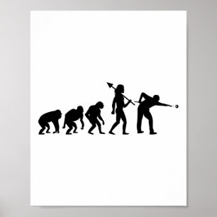 Póster Evolución Pool de rack Billiard Player Billiards C