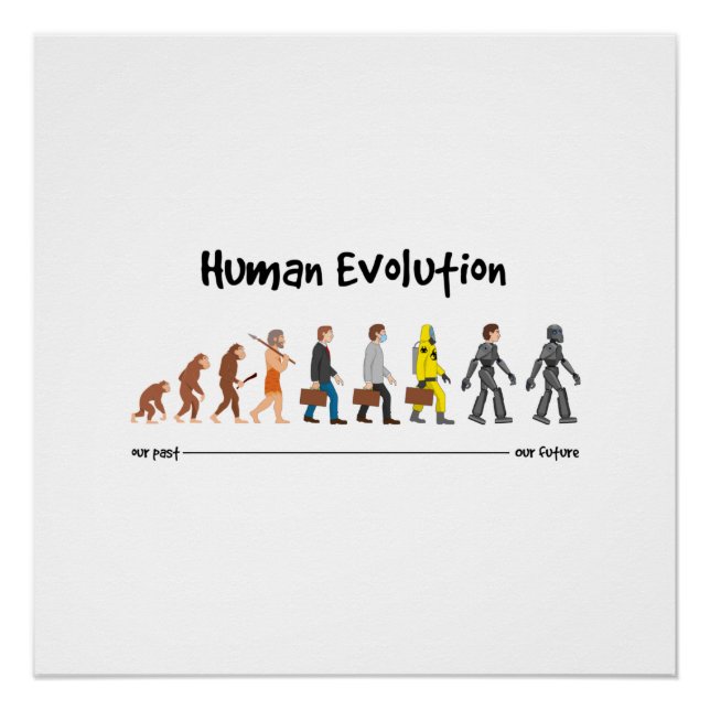 Póster Evolución - un futuro robótico (Anverso)