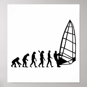 Póster Evolución Windsurfing